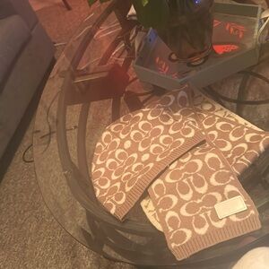 Coach scarf and hat set